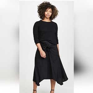 Vince Tie Front Asymmetrical Hem Skirt
